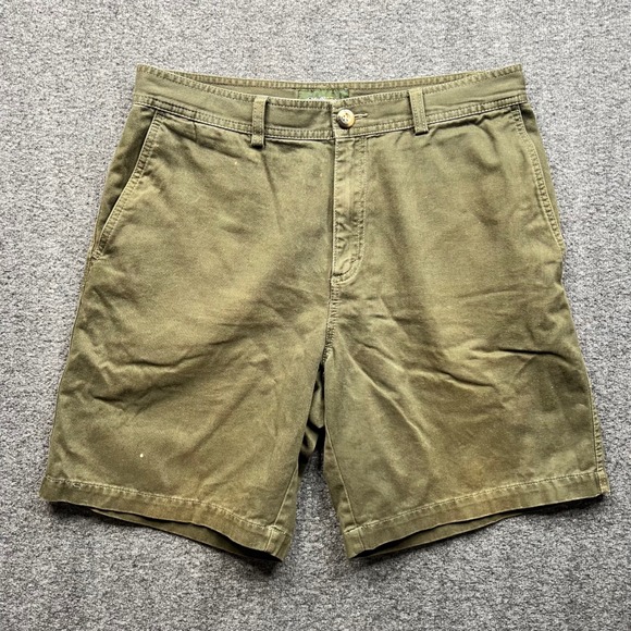 Eddie Bauer Other - Eddie Bauer Shorts Mens 32 Olive Green Chino Cotton Twill Casual Outdoor